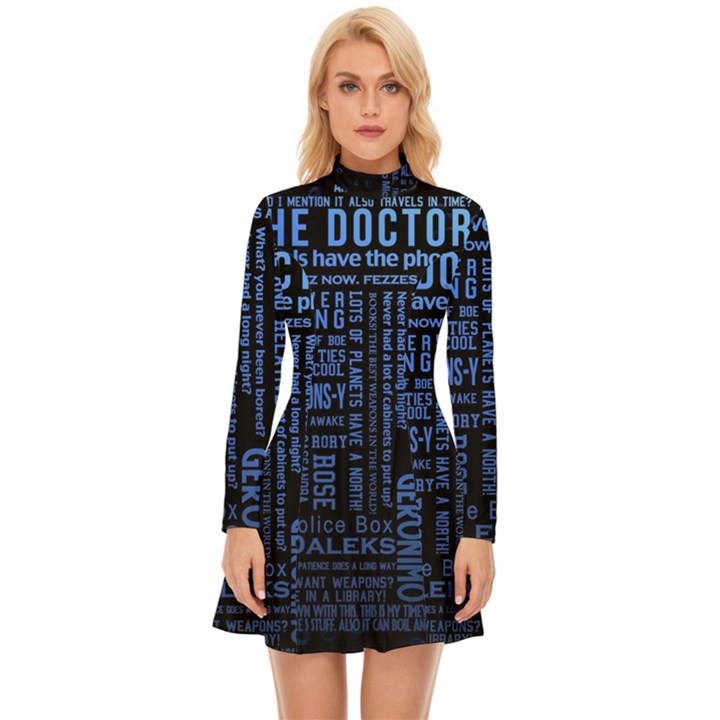 Doctor Who Tardis Long Sleeve Velour Longline Dress