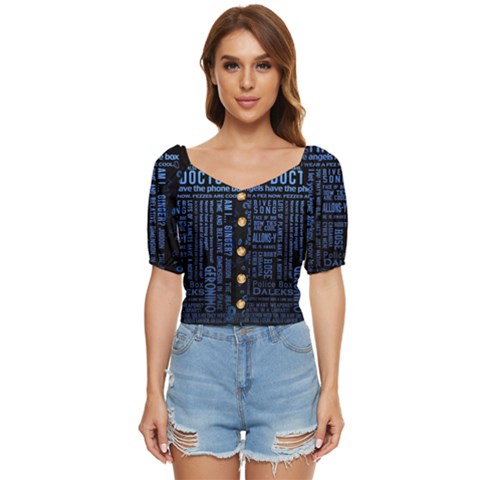 Doctor Who Tardis Button Up Blouse by Mog4mog4