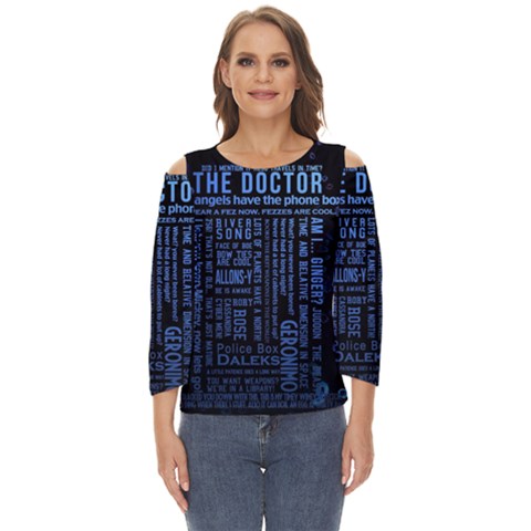 Doctor Who Tardis Cut Out Wide Sleeve Top by Mog4mog4