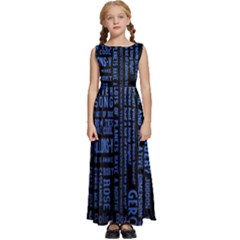 Doctor Who Tardis Kids  Satin Sleeveless Maxi Dress by Mog4mog4