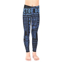 Doctor Who Tardis Kids  Classic Winter Leggings by Mog4mog4