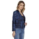 Doctor Who Tardis Women s Long Sleeve Revers Collar Cropped Jacket View3