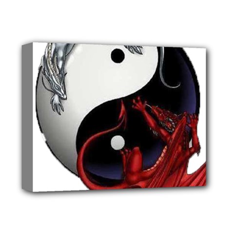 Yin And Yang Chinese Dragon Deluxe Canvas 14  X 11  (stretched) by Mog4mog4