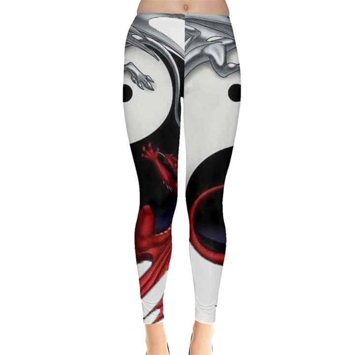 Yin And Yang Chinese Dragon Leggings 