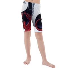 Yin And Yang Chinese Dragon Kids  Mid Length Swim Shorts by Mog4mog4