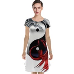 Yin And Yang Chinese Dragon Cap Sleeve Nightdress by Mog4mog4