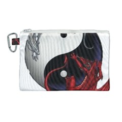 Yin And Yang Chinese Dragon Canvas Cosmetic Bag (large) by Mog4mog4