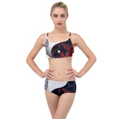 Yin And Yang Chinese Dragon Layered Top Bikini Set by Mog4mog4