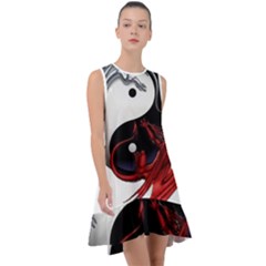 Yin And Yang Chinese Dragon Frill Swing Dress by Mog4mog4