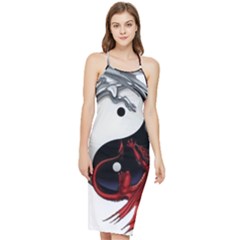 Yin And Yang Chinese Dragon Bodycon Cross Back Summer Dress by Mog4mog4