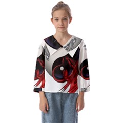 Yin And Yang Chinese Dragon Kids  Sailor Shirt by Mog4mog4