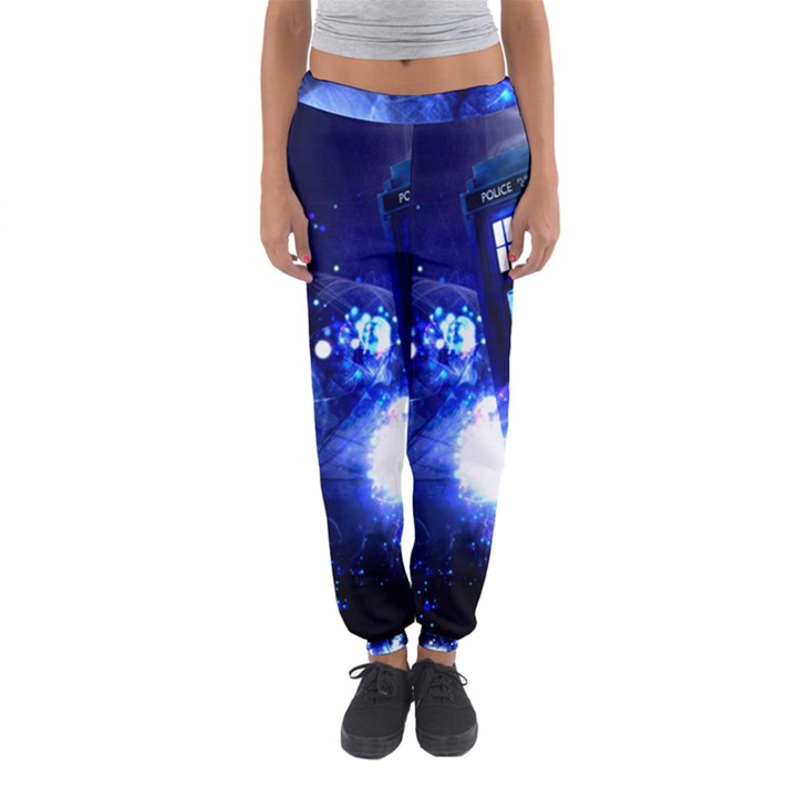 Tardis Background Space Women s Jogger Sweatpants