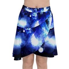 Tardis Background Space Chiffon Wrap Front Skirt