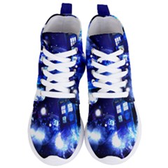 Tardis Background Space Women s Lightweight High Top Sneakers by Mog4mog4