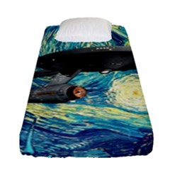 Star Starship The Starry Night Van Gogh Fitted Sheet (single Size) by Mog4mog4