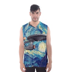 Star Starship The Starry Night Van Gogh Men s Basketball Tank Top by Mog4mog4