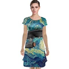 Star Starship The Starry Night Van Gogh Cap Sleeve Nightdress by Mog4mog4