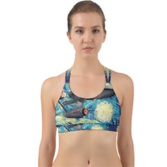 Star Starship The Starry Night Van Gogh Back Web Sports Bra by Mog4mog4