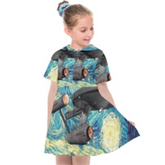 Star Starship The Starry Night Van Gogh Kids  Sailor Dress by Mog4mog4