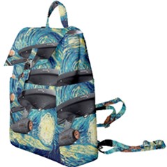 Star Starship The Starry Night Van Gogh Buckle Everyday Backpack by Mog4mog4