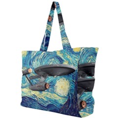 Star Starship The Starry Night Van Gogh Simple Shoulder Bag by Mog4mog4