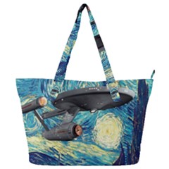 Star Starship The Starry Night Van Gogh Full Print Shoulder Bag by Mog4mog4