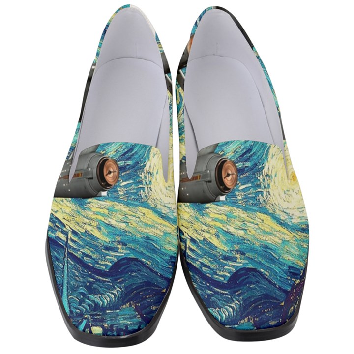 Star Starship The Starry Night Van Gogh Women s Classic Loafer Heels