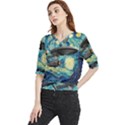 Star Starship The Starry Night Van Gogh Quarter Sleeve Blouse View1