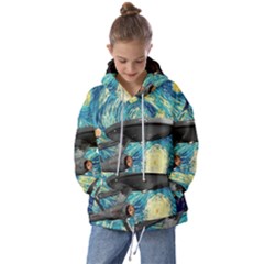 Star Starship The Starry Night Van Gogh Kids  Oversized Hoodie