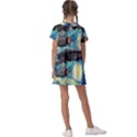 Star Starship The Starry Night Van Gogh Kids  Asymmetric Collar Dress View2