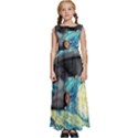 Star Starship The Starry Night Van Gogh Kids  Satin Sleeveless Maxi Dress View1