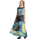 Star Starship The Starry Night Van Gogh Kids  Satin Sleeveless Maxi Dress View2