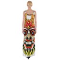 Bali Barong Mask Euclidean Vector Chiefs Face Thigh Split Maxi Dress View2