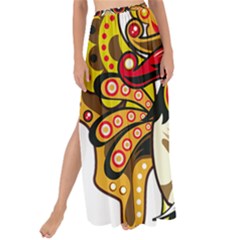 Bali Barong Mask Euclidean Vector Chiefs Face Maxi Chiffon Tie-up Sarong by Mog4mog4