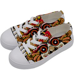 Bali Barong Mask Euclidean Vector Chiefs Face Kids  Low Top Canvas Sneakers by Mog4mog4