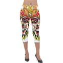 Bali Barong Mask Euclidean Vector Chiefs Face Lightweight Velour Capri Leggings  View1