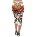 Bali Barong Mask Euclidean Vector Chiefs Face Lightweight Velour Capri Leggings  View2