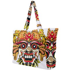 Bali Barong Mask Euclidean Vector Chiefs Face Simple Shoulder Bag by Mog4mog4