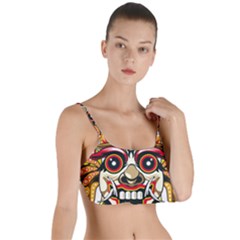 Bali Barong Mask Euclidean Vector Chiefs Face Layered Top Bikini Top 