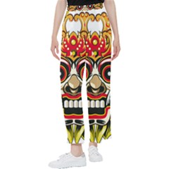 Bali Barong Mask Euclidean Vector Chiefs Face Women s Pants  by Mog4mog4