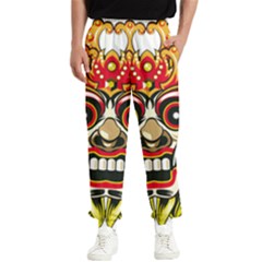 Bali Barong Mask Euclidean Vector Chiefs Face Men s Elastic Waist Pants by Mog4mog4