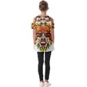 Bali Barong Mask Euclidean Vector Chiefs Face Fold Over Open Sleeve Top View2