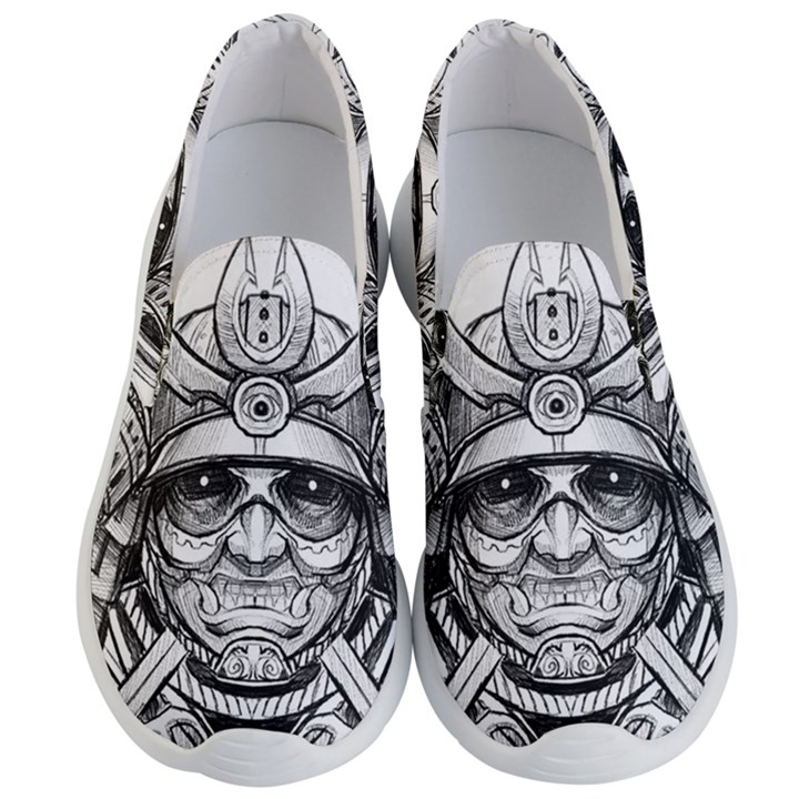 Drawing Samurai Tattoo Sketch Japanese Samurai Men s Lightweight Slip Ons