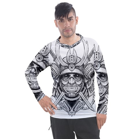 Drawing Samurai Tattoo Sketch Japanese Samurai Men s Pique Long Sleeve Tee by Mog4mog4