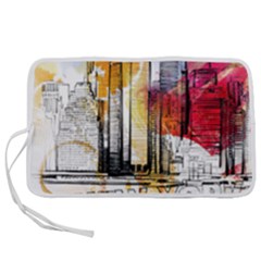 New York City Skyline Vector Illustration Pen Storage Case (m) by Mog4mog4