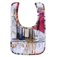 New York City Skyline Vector Illustration Baby Bib by Mog4mog4