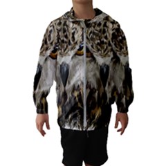 Vector Hand Painted Owl Kids  Hooded Windbreaker by Mog4mog4