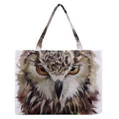 Vector Hand Painted Owl Zipper Medium Tote Bag by Mog4mog4