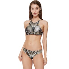 Vector Hand Painted Owl Banded Triangle Bikini Set by Mog4mog4