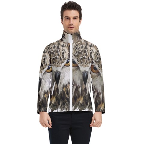 Vector Hand Painted Owl Men s Bomber Jacket by Mog4mog4